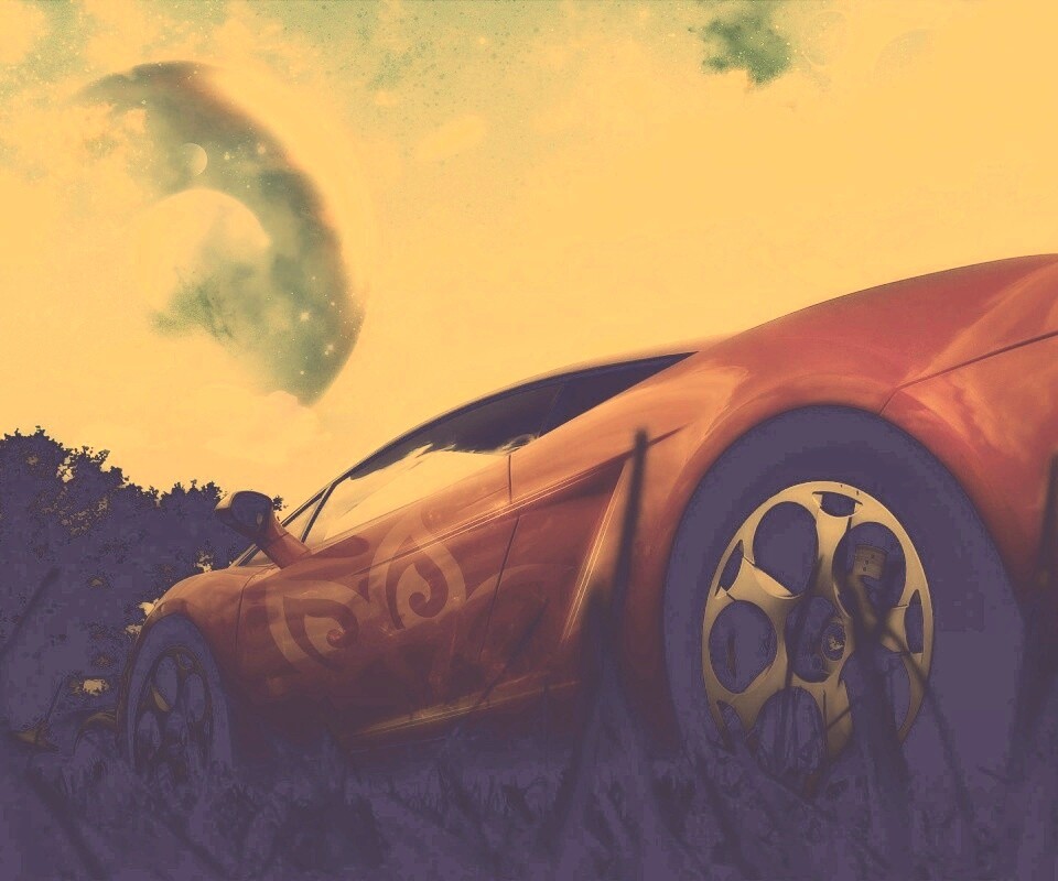 Lamborghini на другой планете обои
