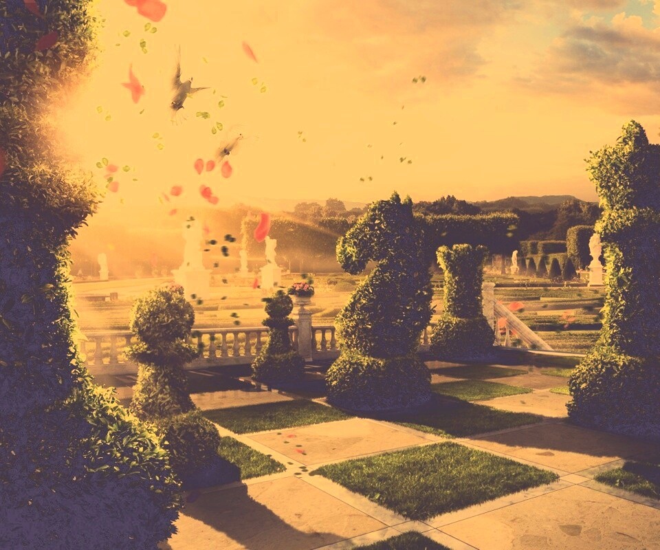 Шахматный сад обои