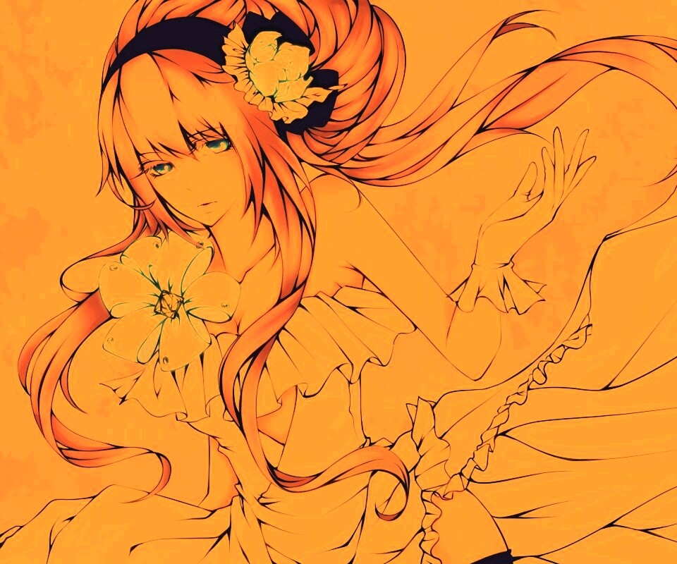 Розововолосый вокалоид обои