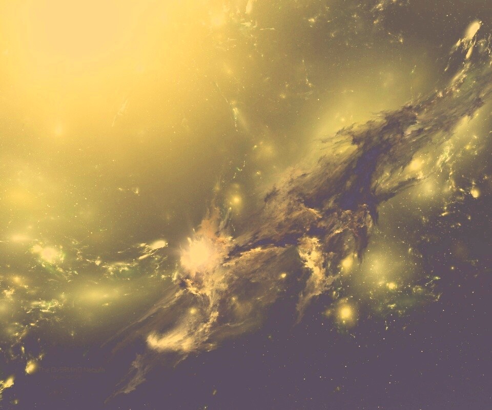 Зеленая туманность обои