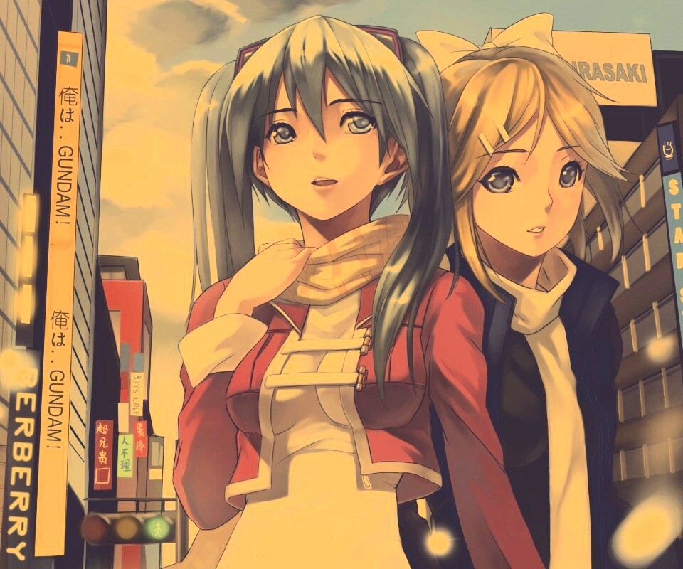 Девочки в большом городе обои