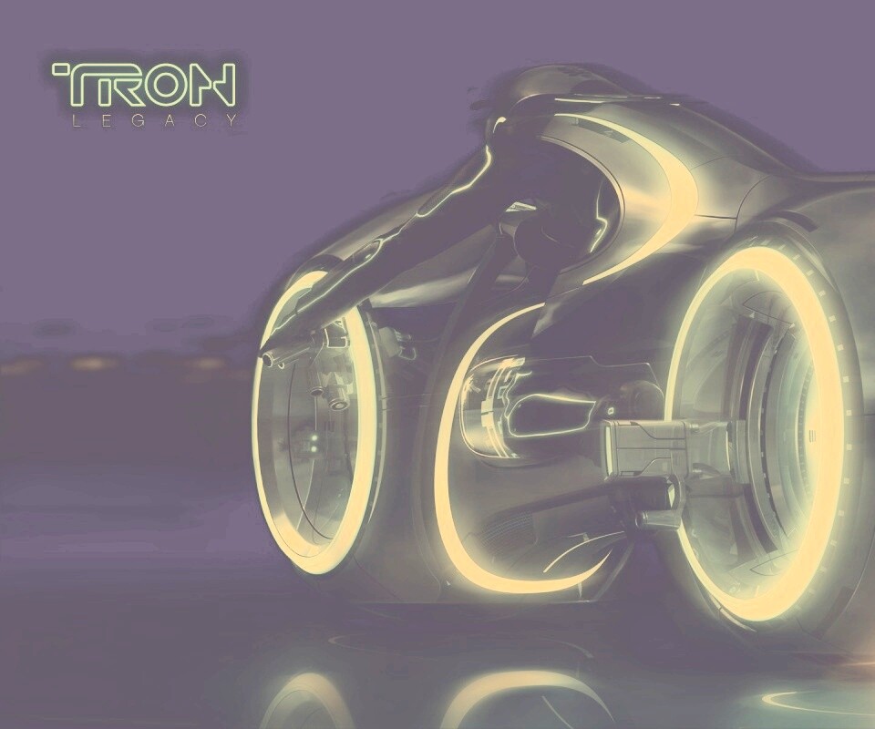 Светоцикл из TRON обои