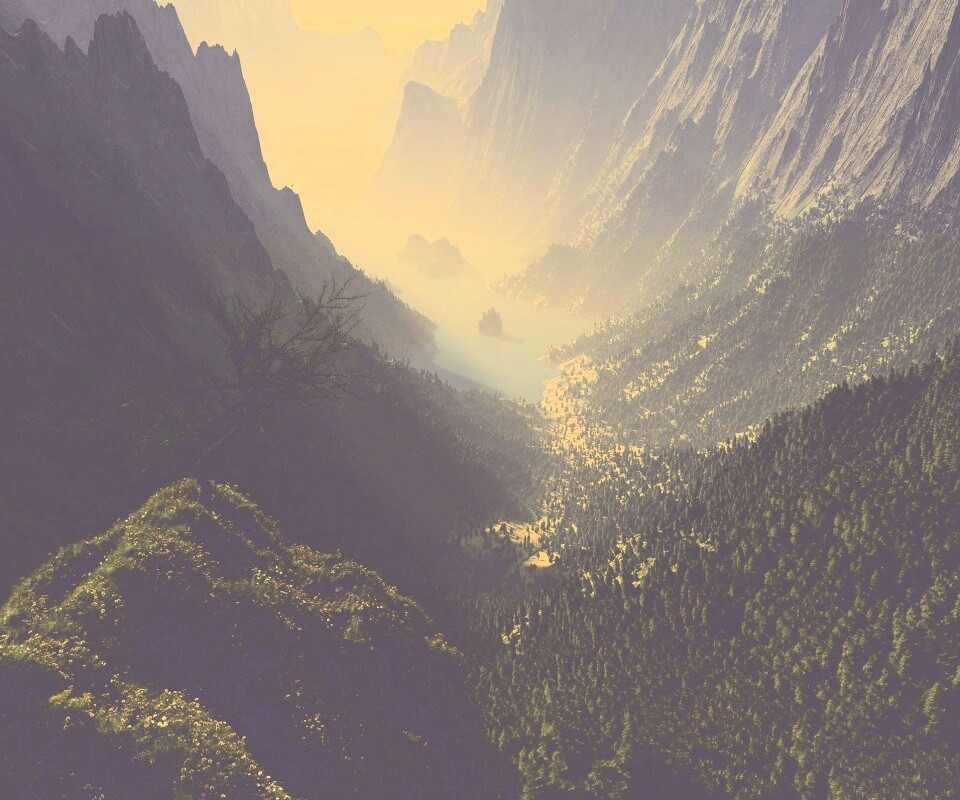 Озеро на перевале обои