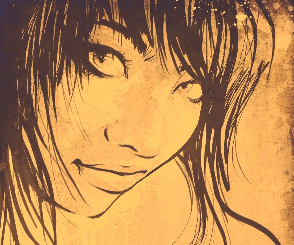 Оригинальный портрет азиатской девушки обои