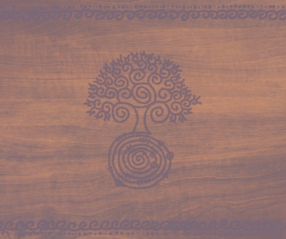 Выжженный рисунок дерева обои