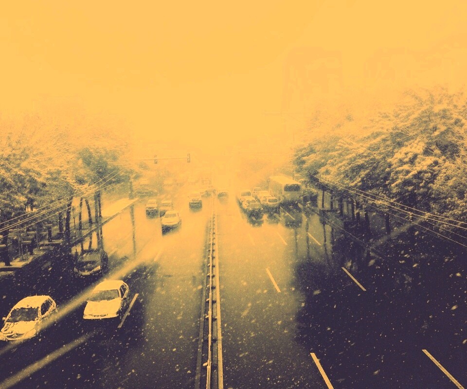 Снегопад в токио обои