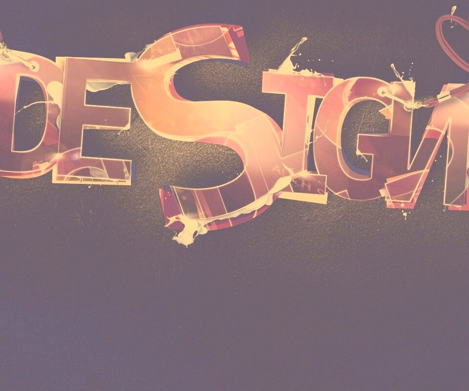 Надпись Design обои