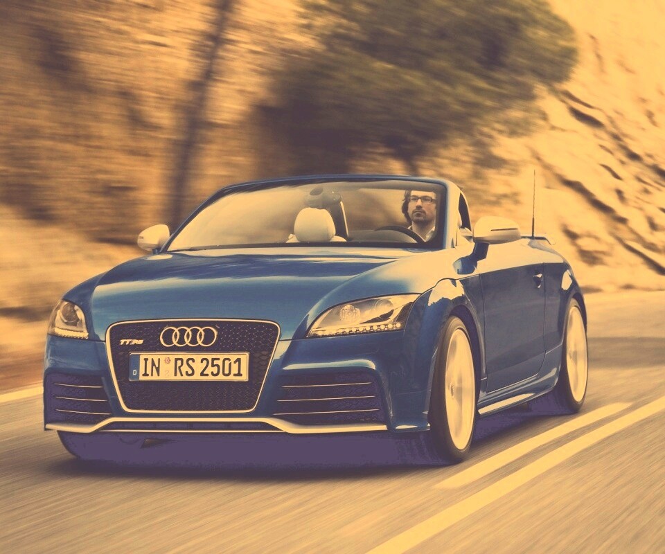 Кабриолет ауди: вид спереди обои