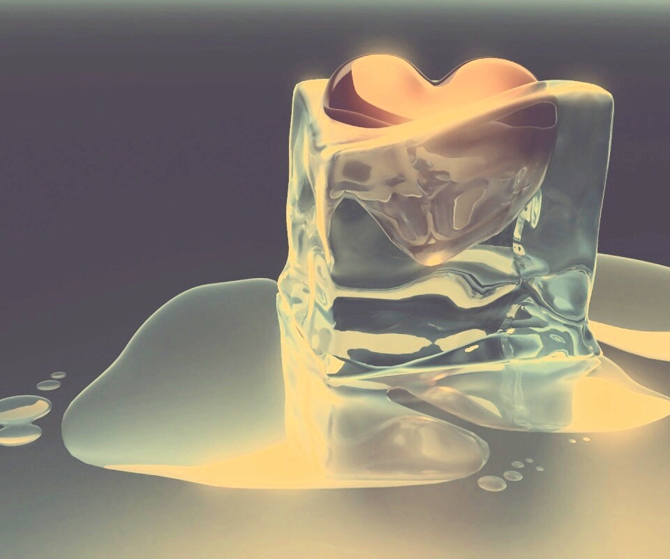 Сердце оттаивает обои