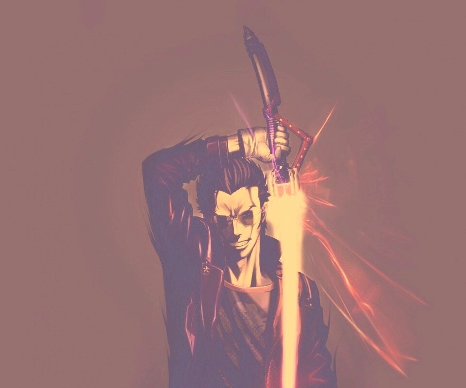 Мужик с зверским световым мечом обои