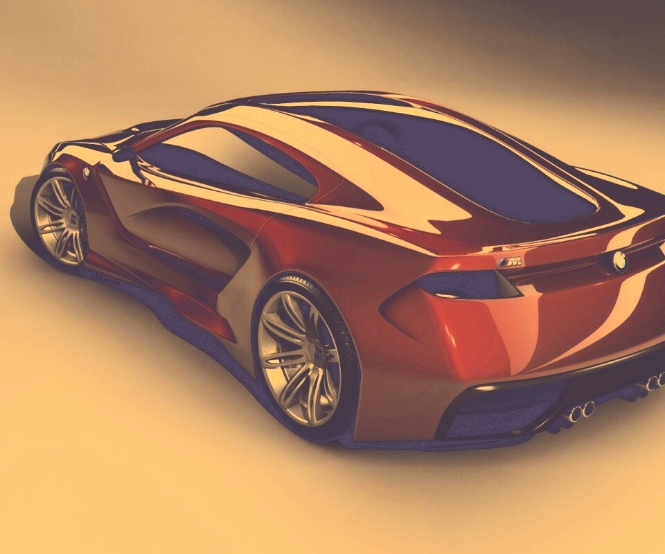 Красный концепт BMW обои