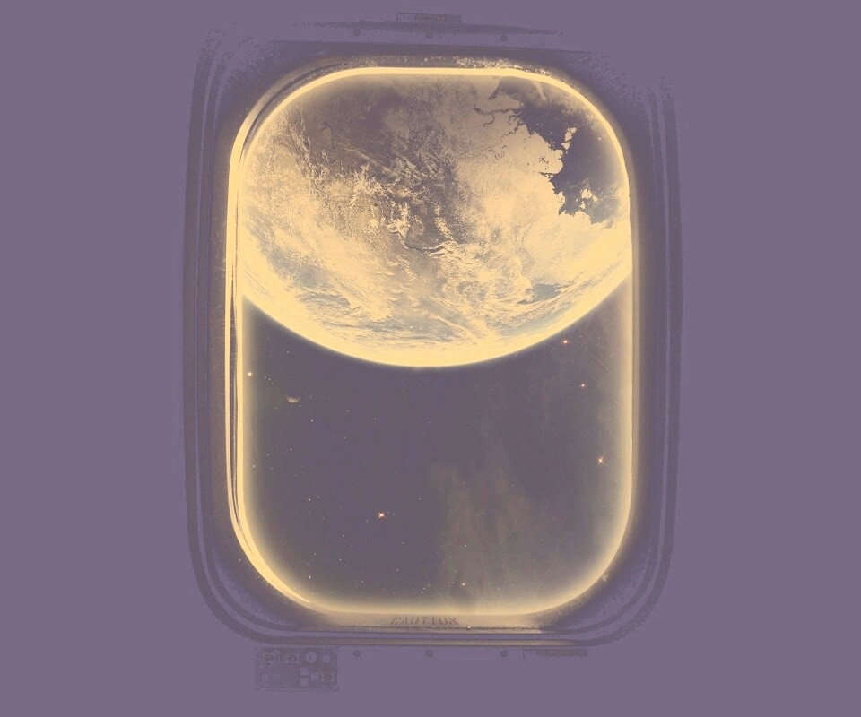 Вид на Землю из иллюминатора космической станции обои