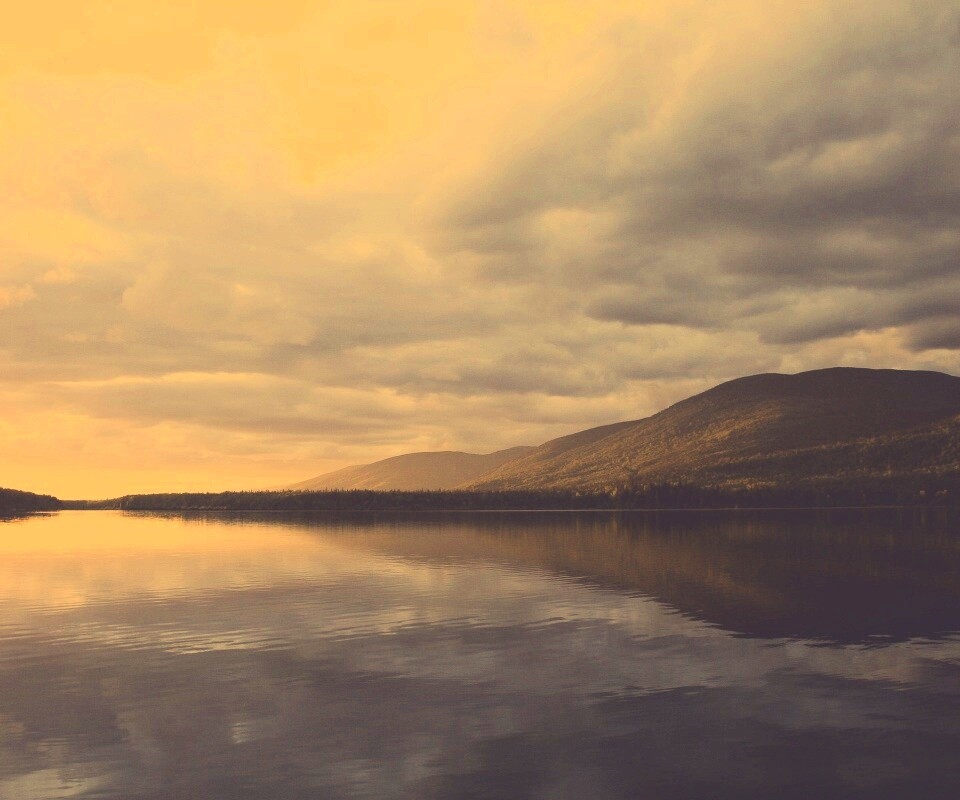 Вид на озеро обои