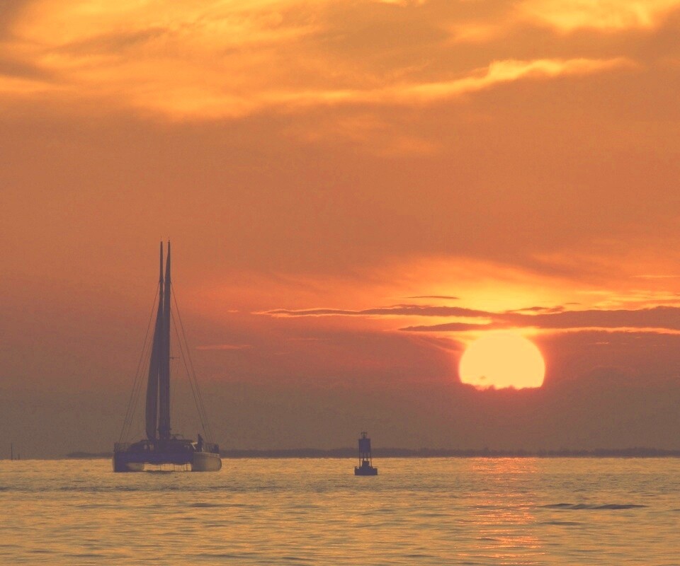 Празднование заката обои