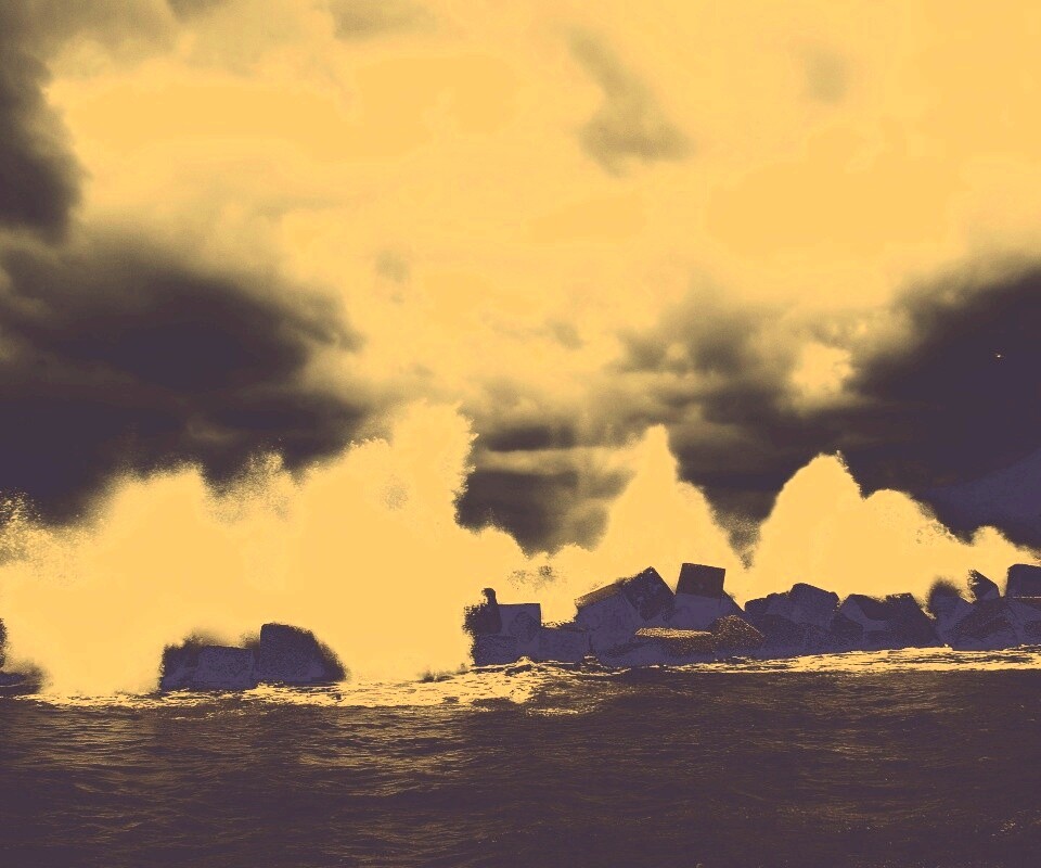 Буря в океане обои