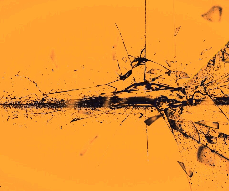 Летящие осколки обои