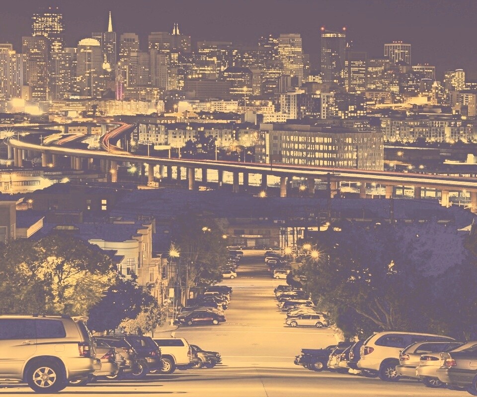 Вечерний город обои