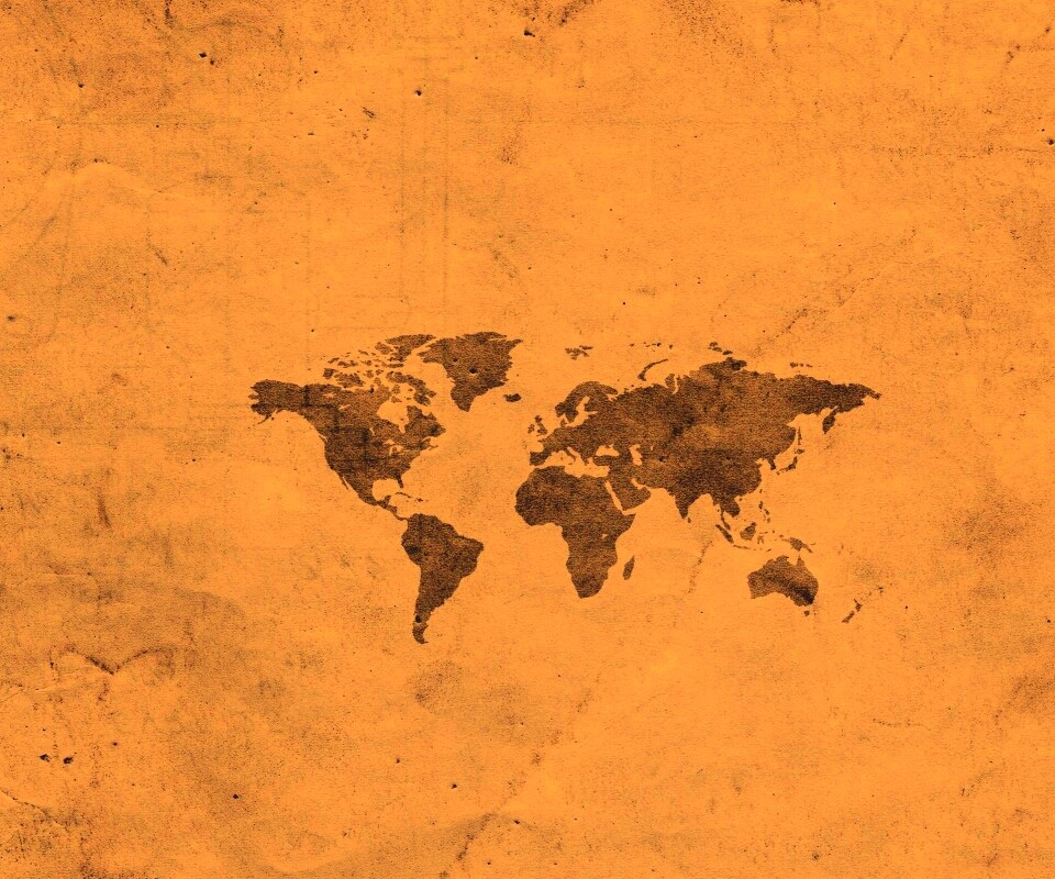 Карта мира на старой бумаге обои