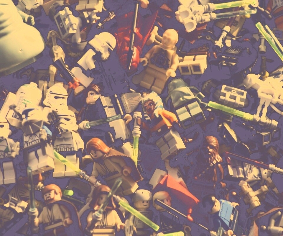 Человечки лего по мотивам звездных войн обои