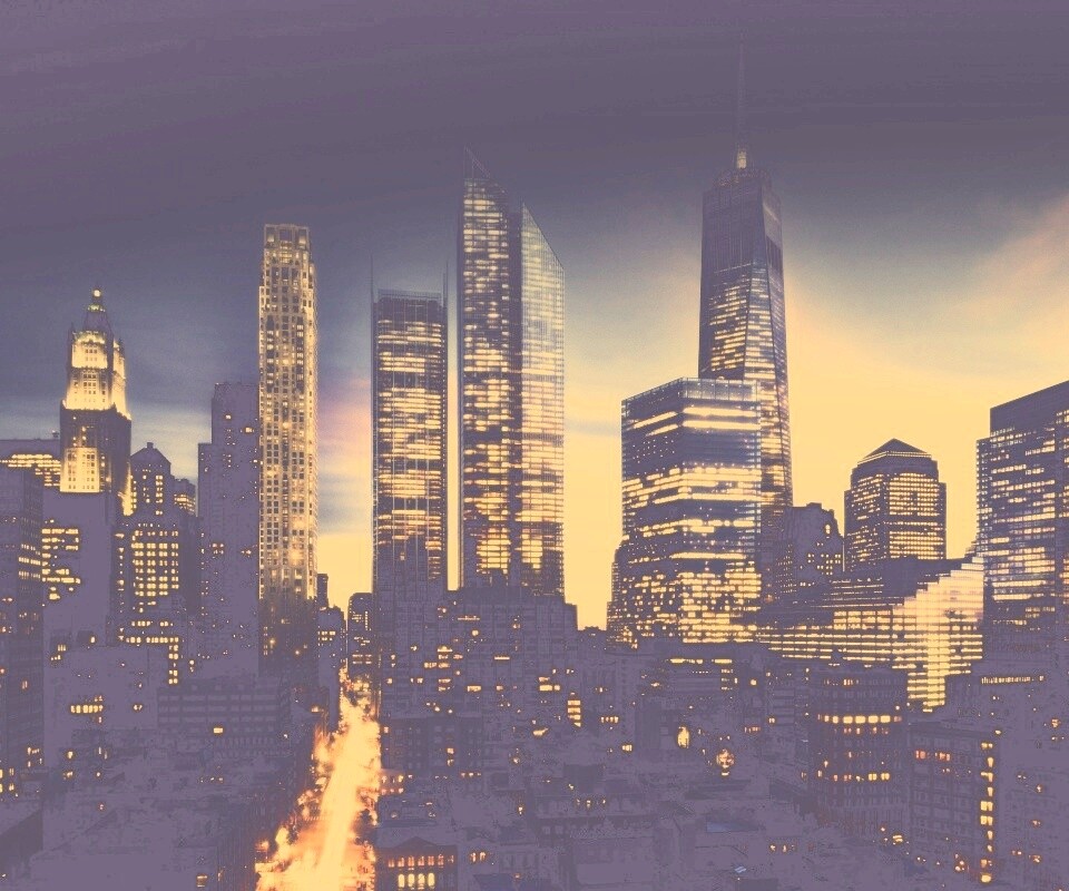 Ночной город обои