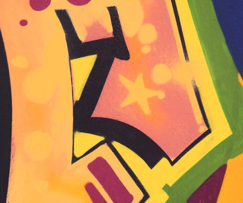 Блик на граффити обои