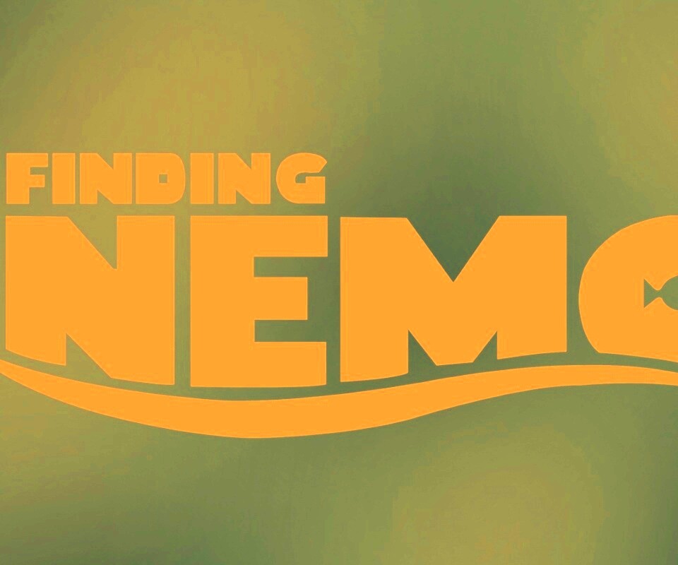 Надпись "В поисках Немо" обои