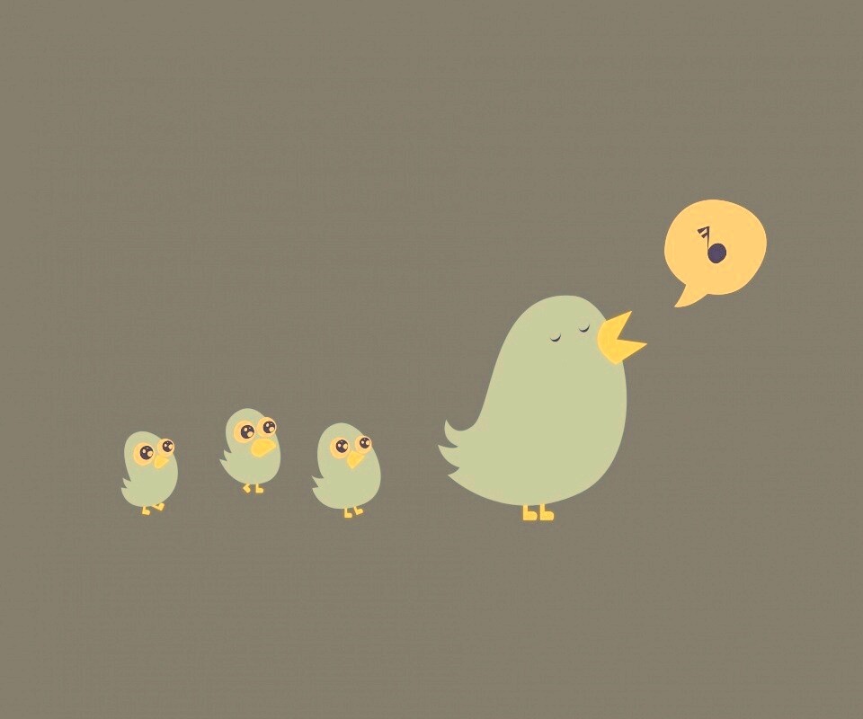 Поющая птица обои