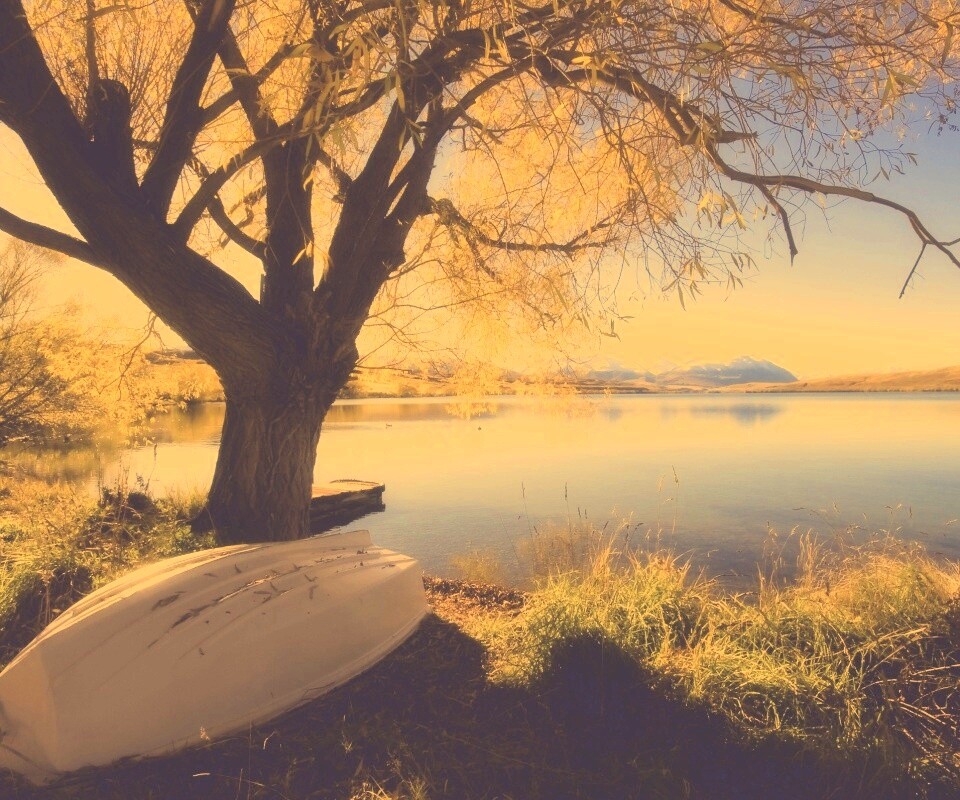 Осеннее озеро обои