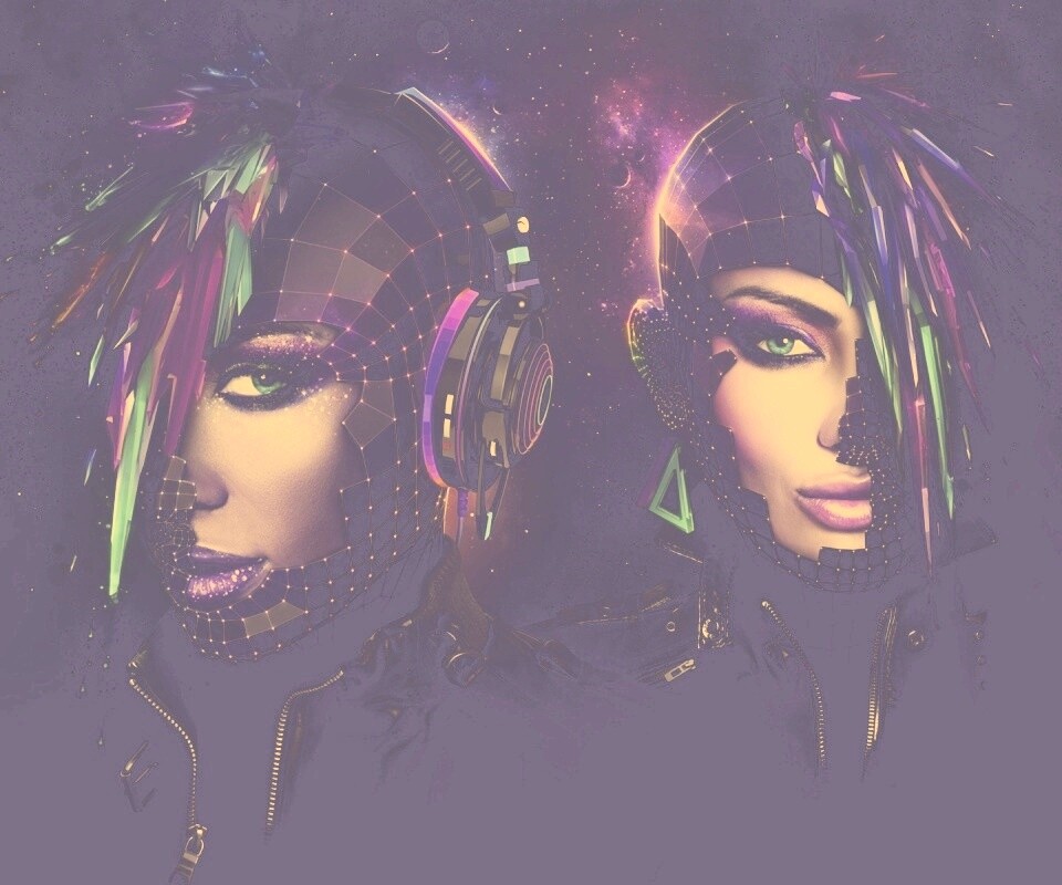 Кристаллические девушки из компьютерного мира обои