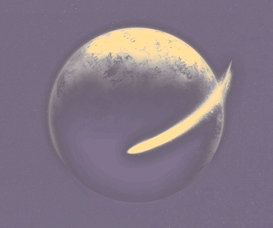 Комента облетает планету обои