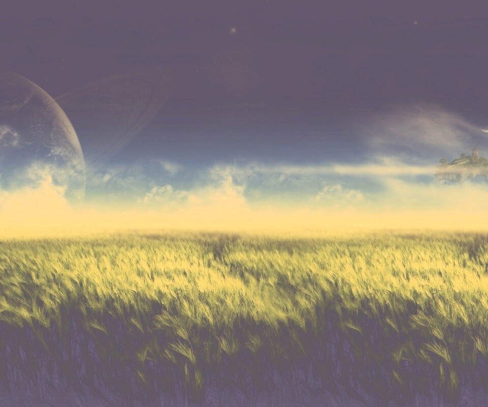 Луг на другой планете обои