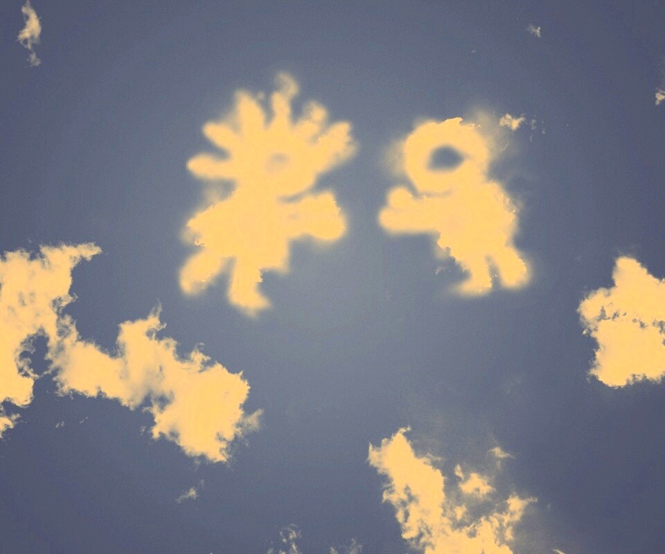 Фигуры из облакоа обои