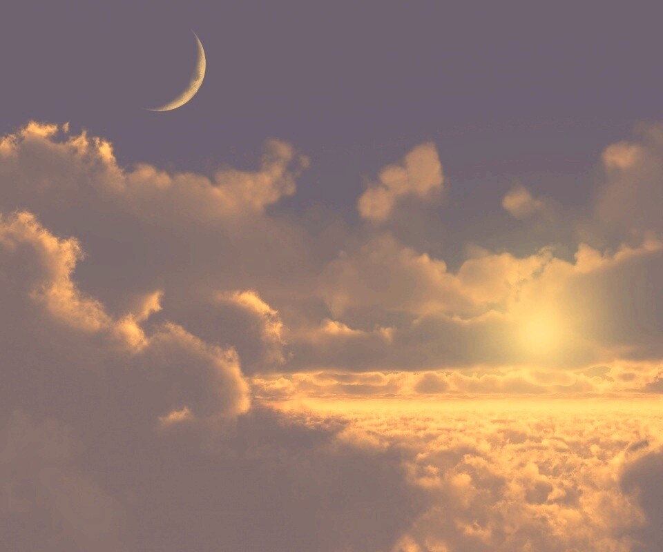 Над облаками обои