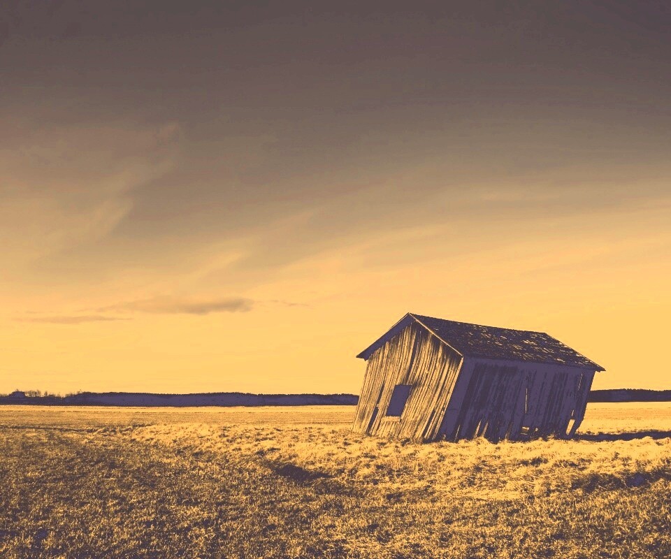 Покосившийся сарай обои