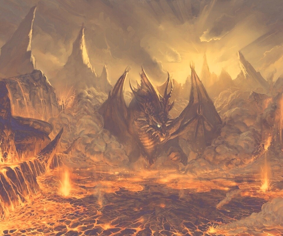 Огненный дракон обои