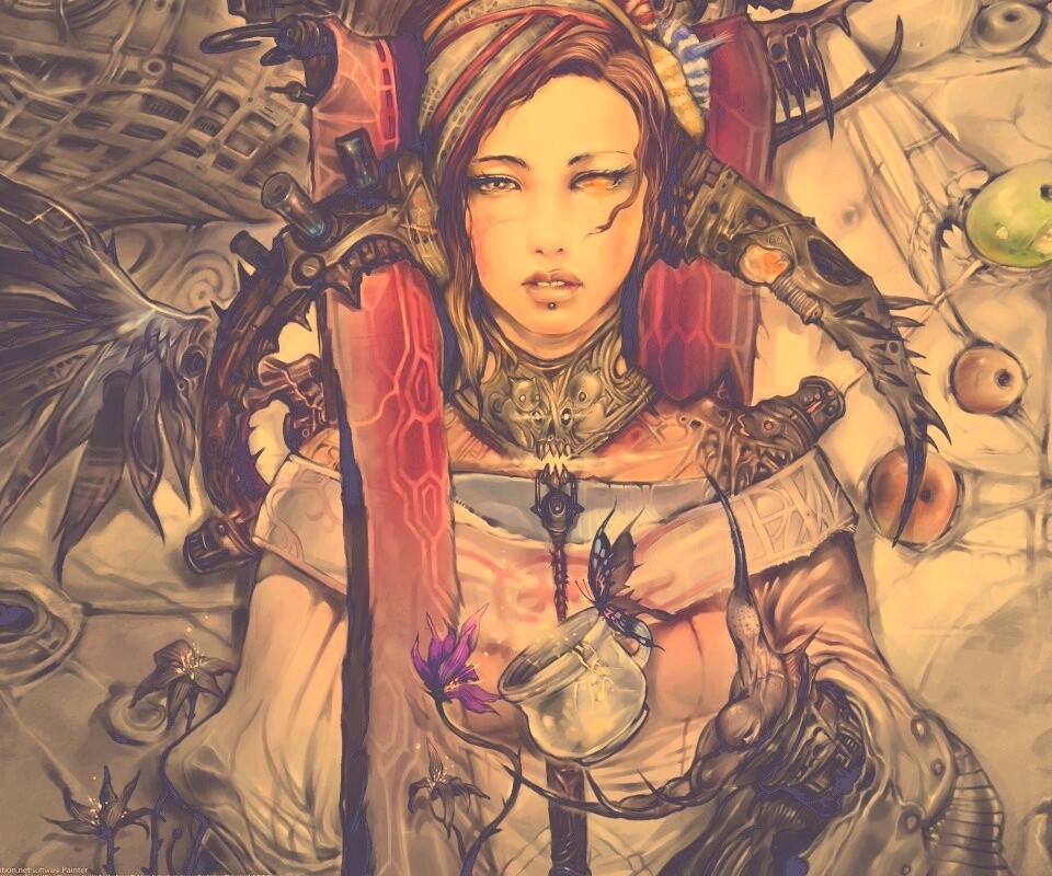 Странная девушка обои