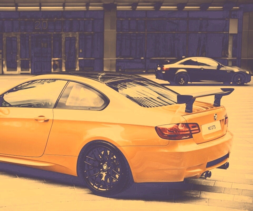 Оранжевый BMW M3 обои