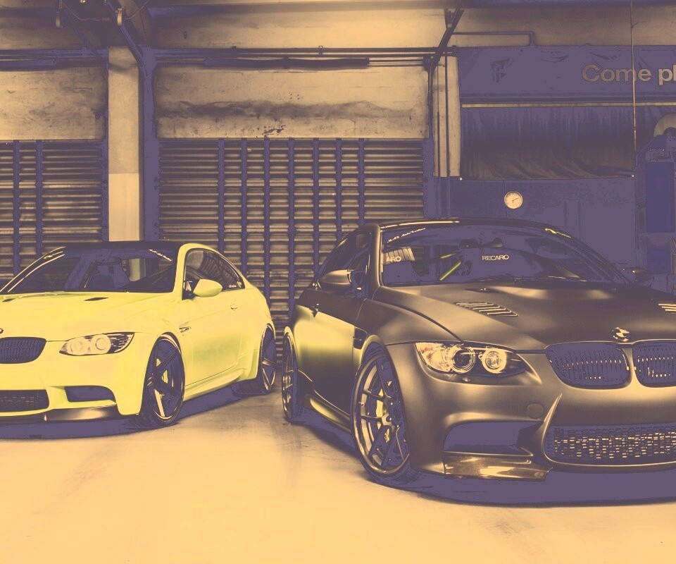 Черный и зеленый BMW M3 обои