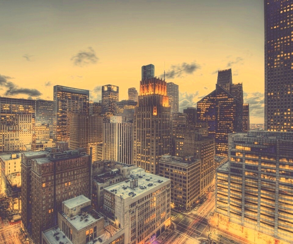 Бизнес-центр сверху обои