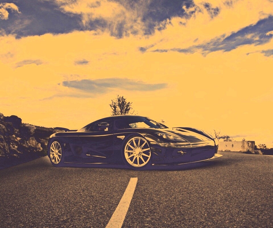 Черный кёнигсег обои