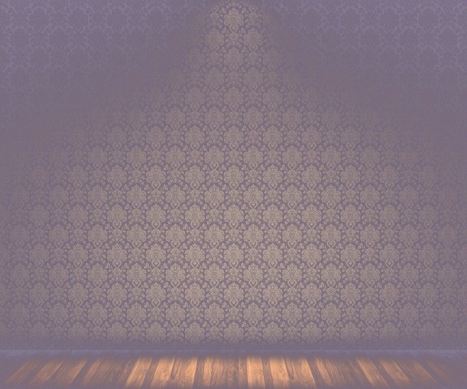 Комната с узорными обоями обои