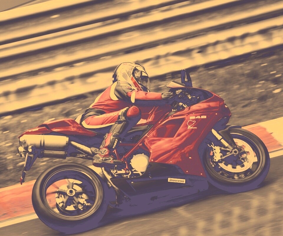 Красный мотоцикл обои