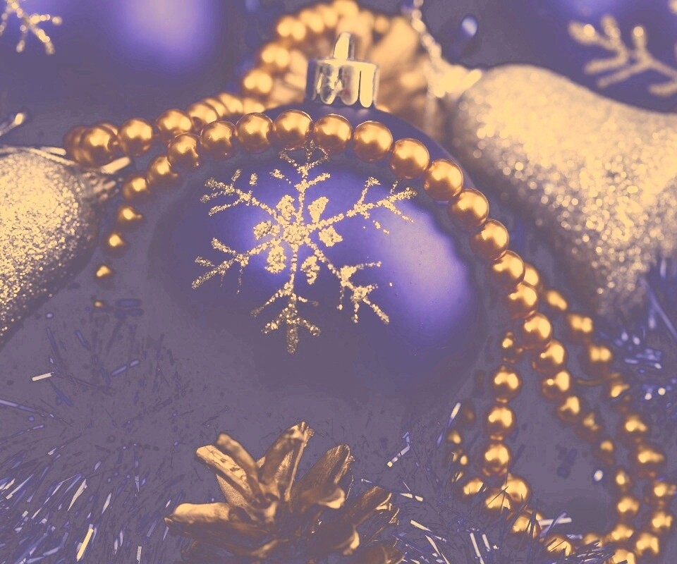 Новогодние украшения для елки обои