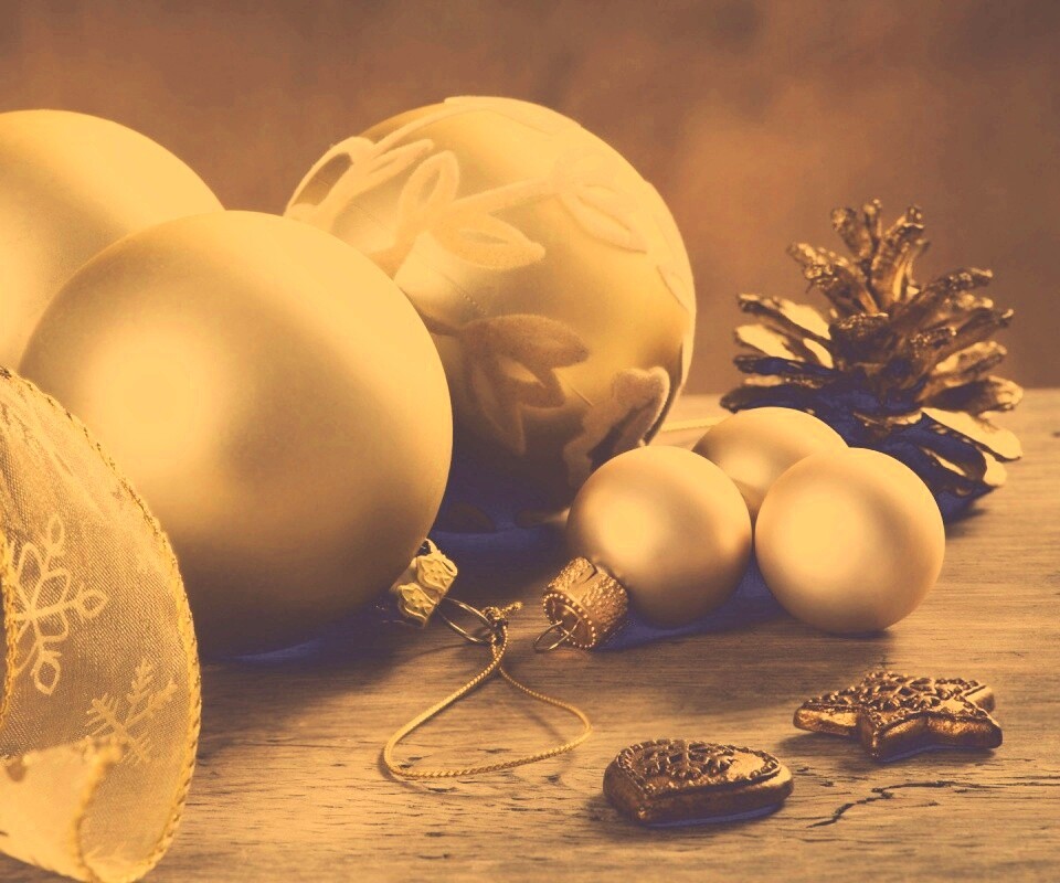 Новогодние атрибуты обои