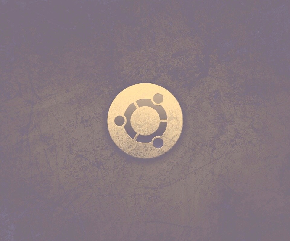 Логотип убунту из металла обои