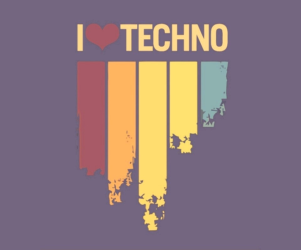 Я люблю техно обои