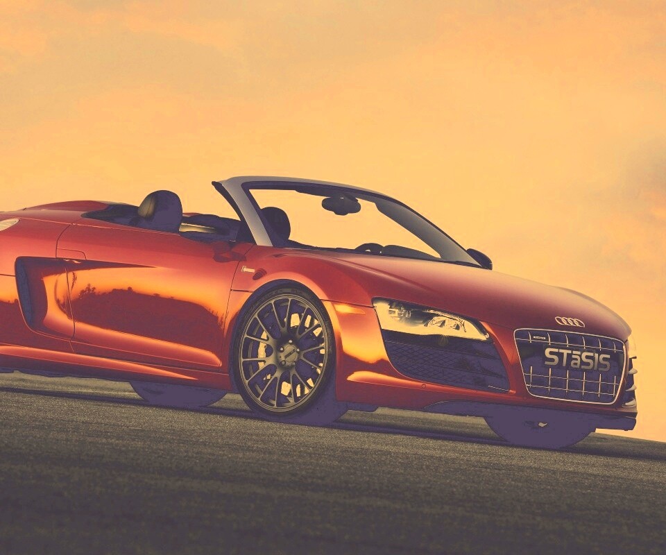 Красная Audi обои