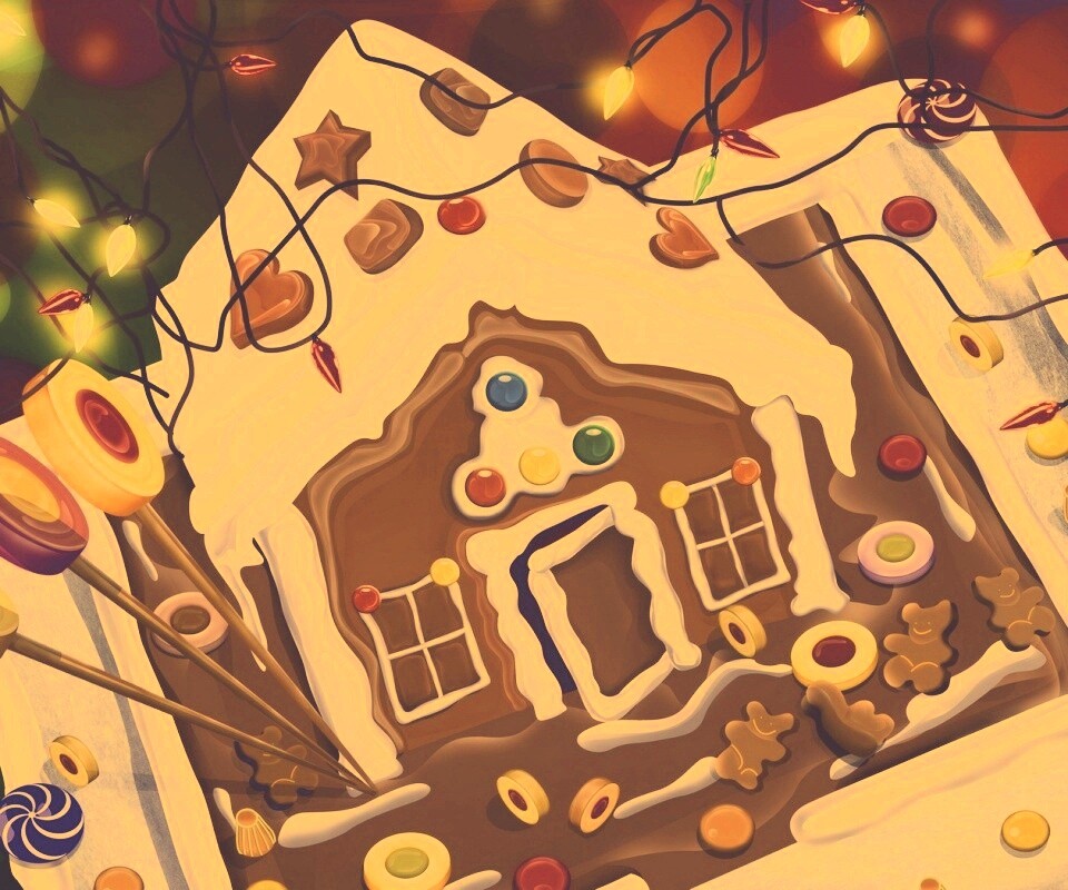 Пряничный домик обои