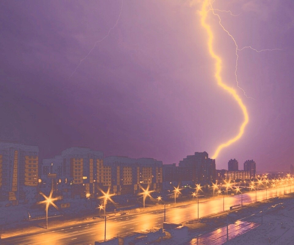 Молния обои