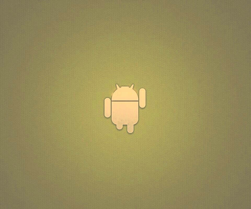 Логотип Android на зеленом фоне обои